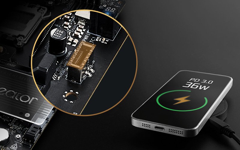 Schnellladeanschluss für Smartphones, Tablets und Multimedia-Geräte